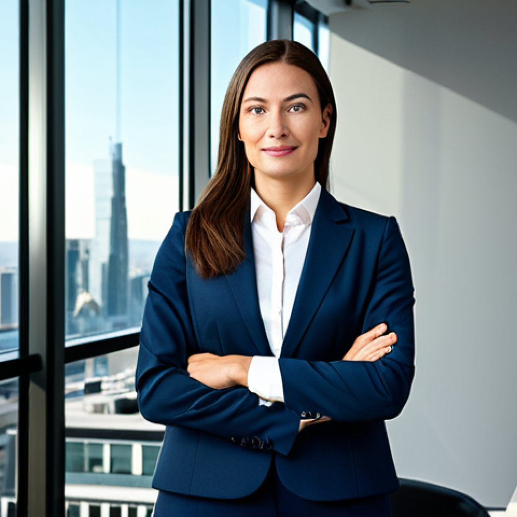 Professional in Modern Office**

A professional businesswoman in a modest business suit, standing confidently in a modern office with large windows overlooking a cityscape, fully clothed, appropriate attire, safe for work, perfect anatomy, natural proportions, professional photography, high quality, bright lighting, family-friendly, sharp focus, corporate environment.

**