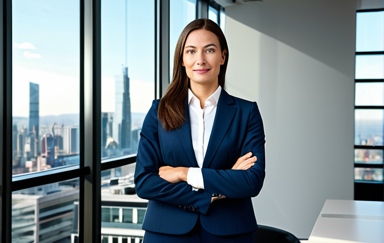 Professional in Modern Office**

A professional businesswoman in a modest business suit, standing confidently in a modern office with large windows overlooking a cityscape, fully clothed, appropriate attire, safe for work, perfect anatomy, natural proportions, professional photography, high quality, bright lighting, family-friendly, sharp focus, corporate environment.

**