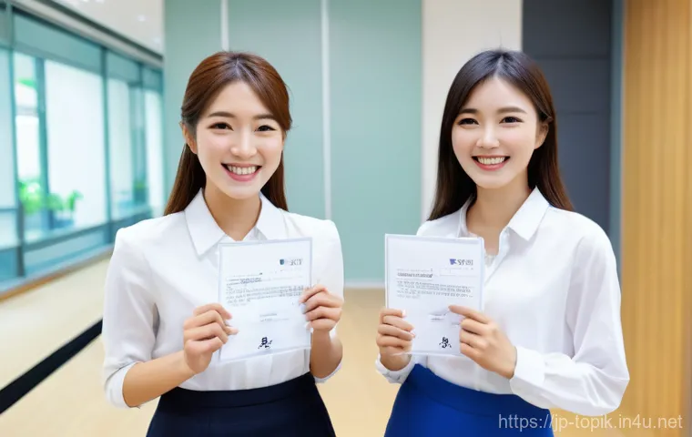 TOPIK 점수 환산 기준 - A focused young Japanese woman (18-25 years old) diligently studying Korean for the TOPIK exam in a ...