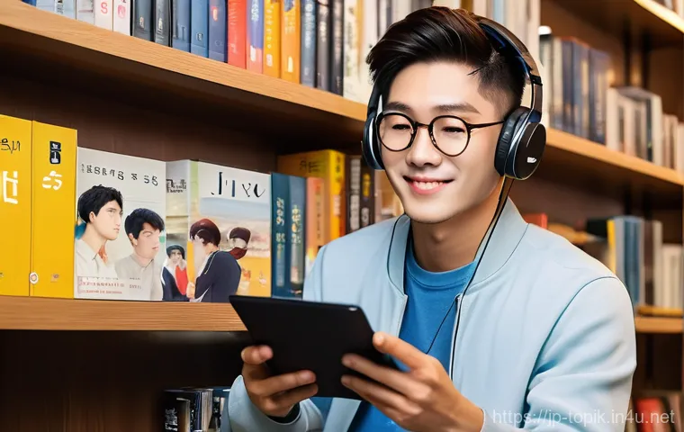TOPIK 시험 실기 준비법 - **Prompt: "A focused Japanese female student in her mid-20s is diligently studying for the TOPIK exa...