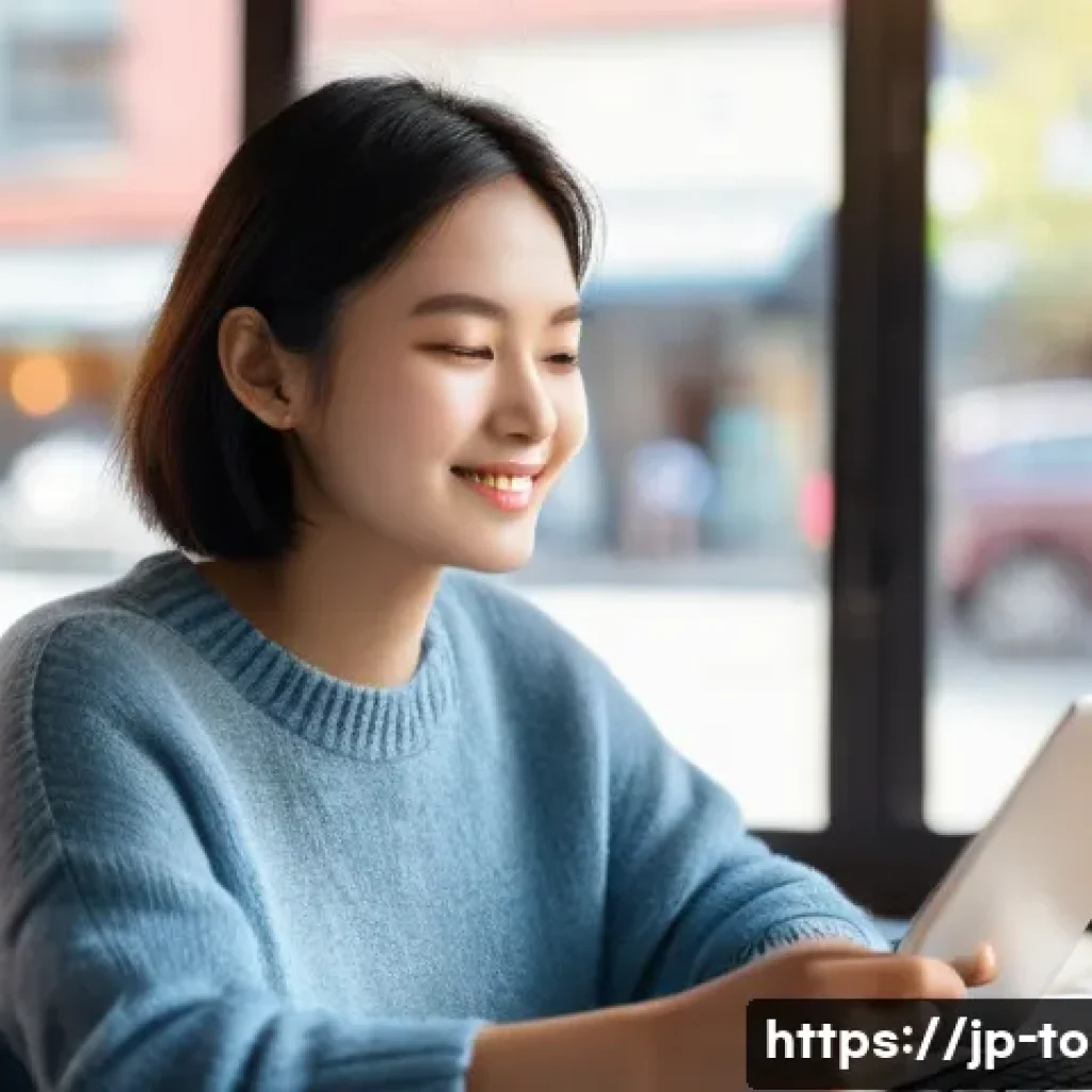 TOPIK 자격증 소지자 인터뷰 - **Prompt:** A young woman in her early twenties, with short, dark, neatly styled hair, is deeply foc...