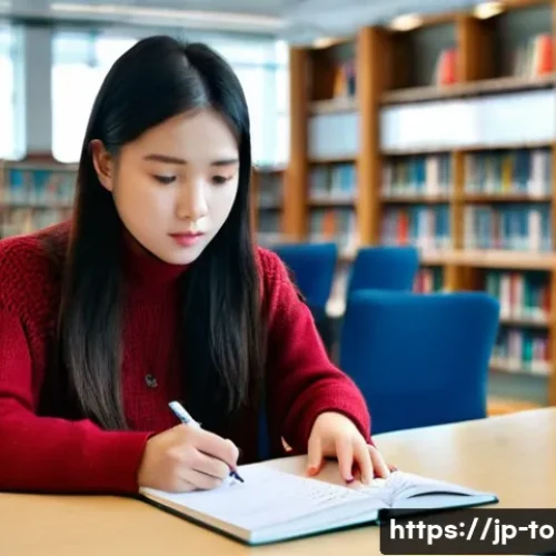 TOPIK 듣기시험 추천 교재 - **Image Prompt 1: Identifying Listening Weaknesses**
    A young female student, appearing to be in ...