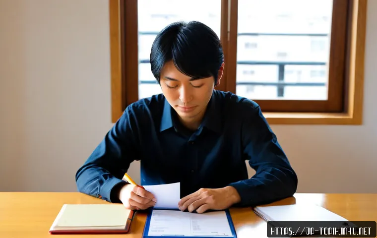 TOPIK 시험 성공 후 해야 할 일 - Photorealistic Japanese adult learner in a bright modern apartment, sitting at a tidy wooden desk af...